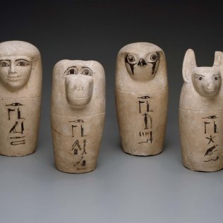 Dummy Canopic Jars, Image taken from the Museum of Fine Arts Boston: https://www.mfa.org/collections/object/dummy-canopic-jar-132830